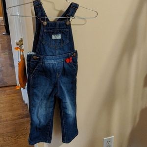 Toddler fleece lined overalls